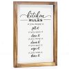 MAINEVENT Kitchen Rules Sign Farmhouse Kitchen Decor Kitchen Wall Decor Rustic Home Decor Country Kitchen Decor With Solid Wood Frame 11 X 16 Inches 0 100x100