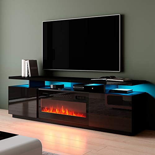 Meble Furniture Eva KBL Electric Fireplace Modern 71 TV Stand 0 3