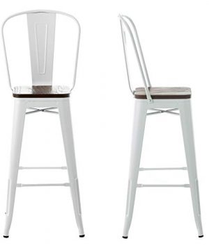 Mecor Metal Bar Stools Set Of 4 W Removable Backrest 30 Dining Counter Height Chairs With Wood Seat White 0 0 300x360