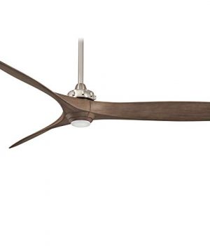 Minka Aire F853L BNAMP Aviation 60 Inch Ceiling Fan With LED Light And DC Motor In Brushed Nickel Finish And Ash Maple Blades 0 300x360