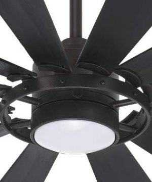 Minka Aire F870L TCL Windmolen 65 Inch Outdoor Smart Ceiling Fan With Light Kit Textured Coal Finish With Textured Coal Blade Finish 0 300x360
