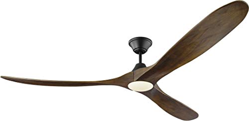 Monte Carlo 3MAVR70BKD Maverick Max Energy Star 70 Ceiling Fan With LED Light And Hand Remote Control 3 Balsa Wood Blades Matte Black 0