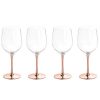 MyGift Modern 20 Oz Copper Toned Stemmed Wine Glasses Set Of 4 0 100x100