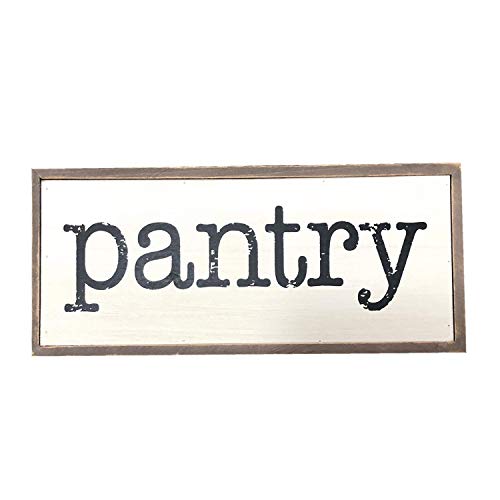 Parisloft Pantry Rustic Wood Block Signs For Kitchen Farmhouse Pantry Sign For Home Decor 0