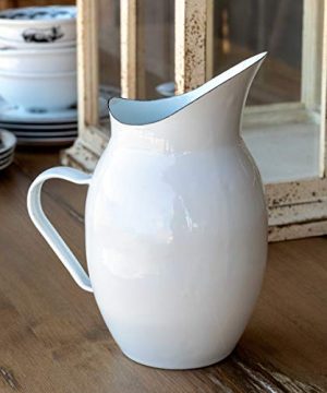Park Hill Collection EAW90039 Farmhouse Enamelware Pitcher 10 Inch High 0 300x360