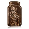Putuo Decor Decorative Wood Coffee Sign Mason Jar Wall Hanging Plaque 83x45 All You Need Is Love Coffee 0 100x100