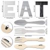 Set Of EAT Sign Fork And Spoon Wall Decor Rustic Wood Eat Decoration Cute Eat Letters For Kitchen And Home Decorative Hanging Wooden Letters Country Wall Art Dining Room Chic Color 0 100x100