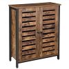 VASAGLE LOWELL Standing Cabinet Storage Cabinet Cupboard Accent Side Cabinet Sideboard With Louvered Doors Multifunctional In Living Room Bedroom Hallway Industrial Rustic Brown ULSC78BX 0 100x100