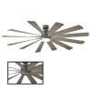 Windflower IndoorOutdoor 12 Blade Smart Ceiling Fan 80in Graphite With 3500K LED Light Kit And Wall Control Works With IOSAndroid Alexa Google Assistant Samsung SmartThings And Ecobee 0 100x100