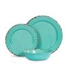 12pcs Melamine Dinnerware Set For 4 Outdoor Use Dinner Plates And Bowls Set For Camping Unbreakable Turquoise 0 100x100