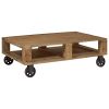 Amazon Brand Stone Beam Industrial Pallet Wood Coffee Table With Wheels 51W Natural 0 100x100
