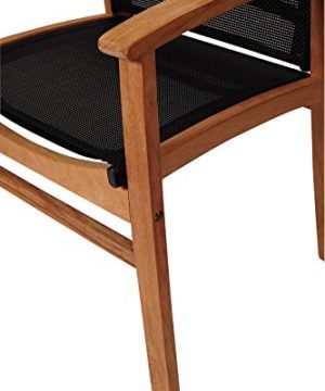 Amazonia Georgetown 9 Piece Teak Extendable Rectangular Dining Set With Black Sling Chairs 0 4 300x360