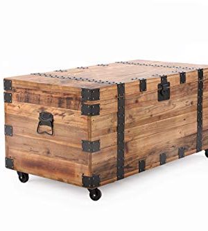 Belmont Home Bexar Reclaimed Wood Trunk Table 41 Inches Brown 0 300x333