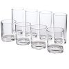 Classic 8 Piece Premium Quality Plastic Tumblers 4 Each 12 Ounce And 16 Ounce Clear 0 100x100