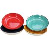 Gibson Home Color Speckle 4 Piece 1025 Inch Multi Color Stoneware Pasta Serving Bowl Dish Set Blue Yellow Red And Turquoise 0 100x100