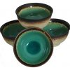 Japanese Turquoise Green Kosui Ceramic Flare Rice Soup Bowl 500 Inches D X 2 48 Inches H 8 Ounces Set As 4 Bowls 0 100x100