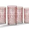 Jax Highball Beverage Glass Cup By Godinger Pink Set Of 4 0 100x100
