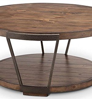 Magnussen Yukon Industrial Bourbon Coffee Table With Casters 0 300x322
