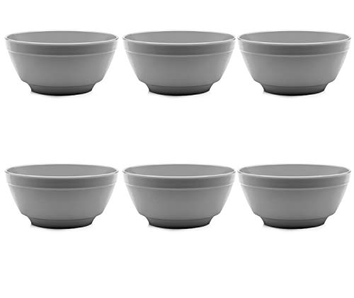 Ou Premium Design Unbreakable Light Luna Bowls Set Of 6 12 Oz Gray 0