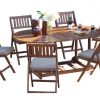 Outdoor Interiors S10555 7 Piece Fold And Store Table Set Eucalyptus All Wood 0 100x100