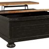 Signature Design By Ashley Valebeck Square Lift Top Cocktail Table BlackBrown 0 100x100
