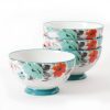 The Pioneer Woman 8271204R Flea Market 6 Decorated Footed Bowls Floral Teal Set Of 4 0 100x100
