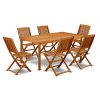 This 7 Piece Acacia Solid Wood Outside Patio Dining Sets Offers One Outdoor Table And Six Patio Dining Chairs 0 100x100