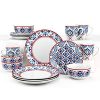 ZYAN Stoneware Dinnerware Set Include Plates Dishes Bowls And Mugs 16 Piece Farmhouse Series Round Kitchen Dish Set For 4 0 100x100
