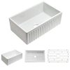 Empire Industries SP30SG Sutton Place Reversible Farmhouse Fireclay Kitchen Sink With Grid And Strainer 30 W White 0 100x100