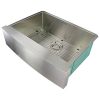 Transolid DUSSF302210 Diamond Apron Front Single Bowl 16 Gauge Stainless Steel Kitchen Sink 30 In X 22 In X 10 In Brushed Finish 0 100x100