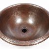 15 Self Rimming Round Copper Bath Sink In Brushed Sedona Accents 0 100x100