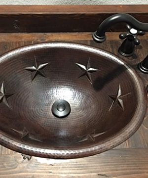 19 Oval Copper Bathroom Sink With Star Design Self Rimming 0 0 300x360