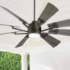 72 Windmill Industrial Rustic Outdoor Ceiling Fan With Light LED Dimmable Remote Control Imperial Bronze Gray Oak Blades Opal Glass Damp Rated Patio Exterior House Porch Gazebo Casa Vieja 0 100x100