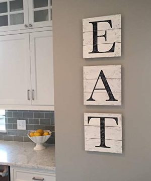 AuldHome Design-Enamelware Kitchen Rules Sign, Wall Plaque White