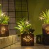 BEGONDIS Set Of 3 Artificial Succulents With Led Lights In Wooden Box Artificial Plants Plastic Fake Topiary For HomeOffice Decorations Table Centerpiece 0 100x100