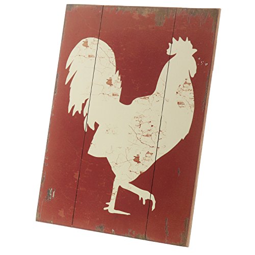 Barnyard Designs White Rooster Cockerel Retro Vintage Wood Plaque Bar Sign Country Home Decor 1575 X 1175 0 1