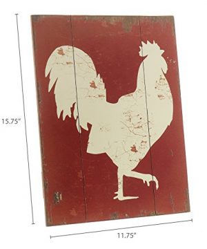 Barnyard Designs White Rooster Cockerel Retro Vintage Wood Plaque Bar Sign Country Home Decor 1575 X 1175 0 4 300x360
