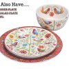 Bico Red Spring Bird Ceramic Dinner Plates Set Of 4 11 Inch For Pasta Salad Maincourse Microwave Dishwasher Safe 0 1 100x100