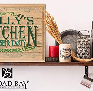 Broad Bay Personalized Name Kitchen Sign Rustic Wall Art Country Decor Custom Wood Gift For Her Or Him 0 0 300x292