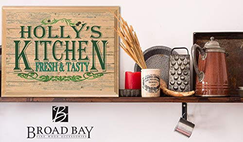 Broad Bay Personalized Name Kitchen Sign Rustic Wall Art Country Decor Custom Wood Gift For Her Or Him 0 0