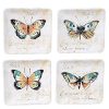 Certified International Nature Garden 6 CanapeSnack Plates Set Of 4 Assorted Designs Multicolored 0 100x100