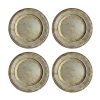 Charge It By Jay Randall Set Of 4 Charger Large Decorative Melamine Service Plate For Home Professional Fine Dining For Upscale Catering Events Dinner Parties 14 Rustic Silver 0 100x100