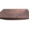 Copper Tailor 17 Inch Copper Bathroom Vessel Sink Above Counter For Vanity With Pop Up Drain StopperRectangular ShapeHandmade 0 100x100