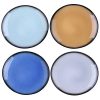 DUS Colorful Ceramic Dinner Plates Set 104 Inch Curved Dinnerware Set Platters Dishes For Restaurant Home Party Set Of 4 0 100x100