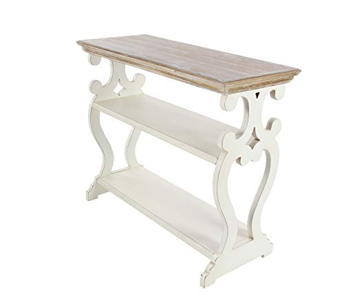 Deco 79 Wood Table 32 X 38 Brown White 0 1