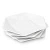 Delling Star Geometric 11White Dinner Plates Large Serving Platters Dessert Salad Plates For Meat Appetizers Dessert Sushi Party Set Of 4 0 100x100