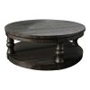 Furniture Of America Joss Rustic Round Wood Coffee Table In Antique Gray 0 100x100