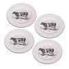 Gallerie II Cow Farmhouse 10 Inch White Dinner Plate Set Of 4 Dinner Plate Set Of 4 White 0 100x100
