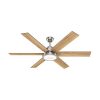 Hunter Warrant Indoor Ceiling Fan With LED Light 60 Brushed Nickel 0 100x100