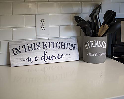 In This Kitchen We Dance Farmhouse Rustic Wall Art Kitchen Sign Home Decor Wood Sign Gift 6x18 B3 06180062019 0 2